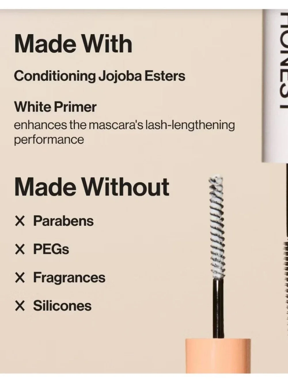 Honest Beauty Extreme Length 2-in-1 Mascara and Lash Primer In Black BNIB